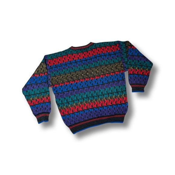 Multicolor Patterned Men's Sweater - Picture 3 of 12